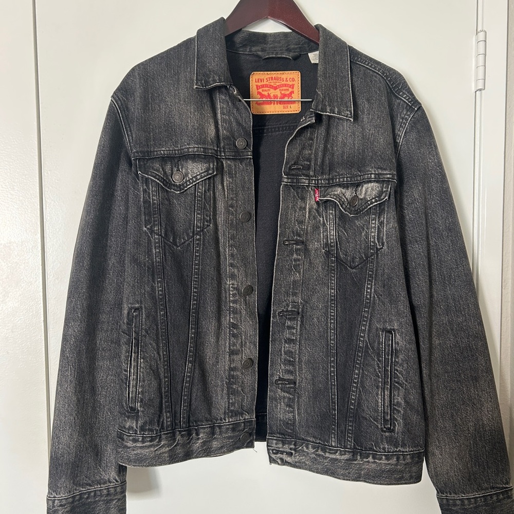 Levi's Charcoal Denim Jacket for Men